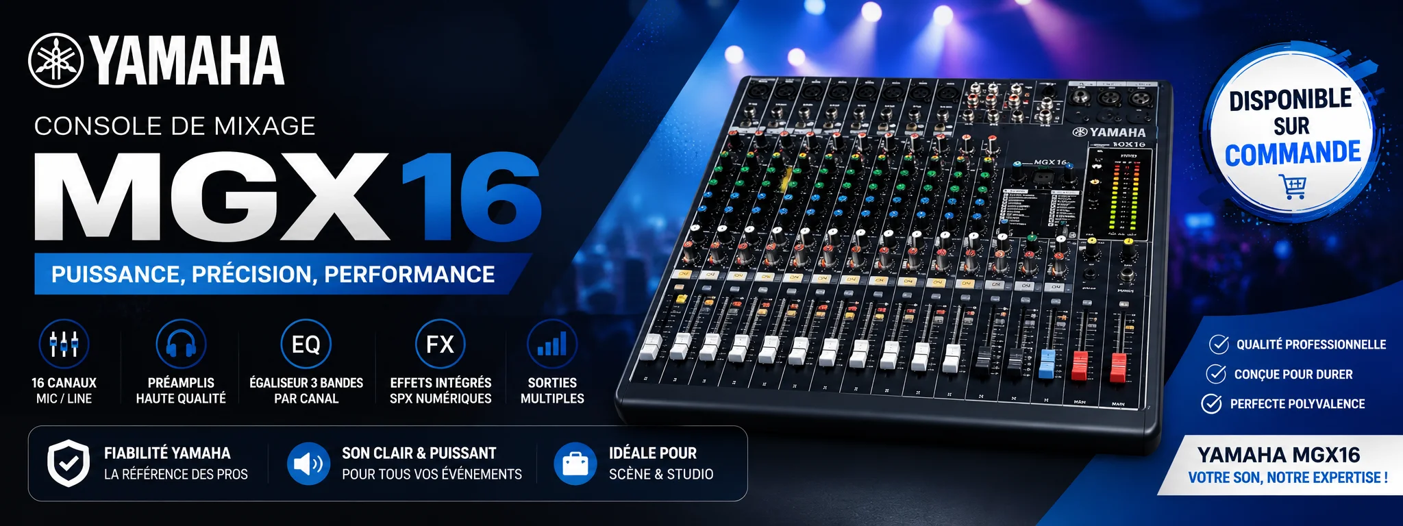 Console de mixage YAMAHA MGX16